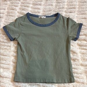 Kids Green and Blue Trim T-Shirt